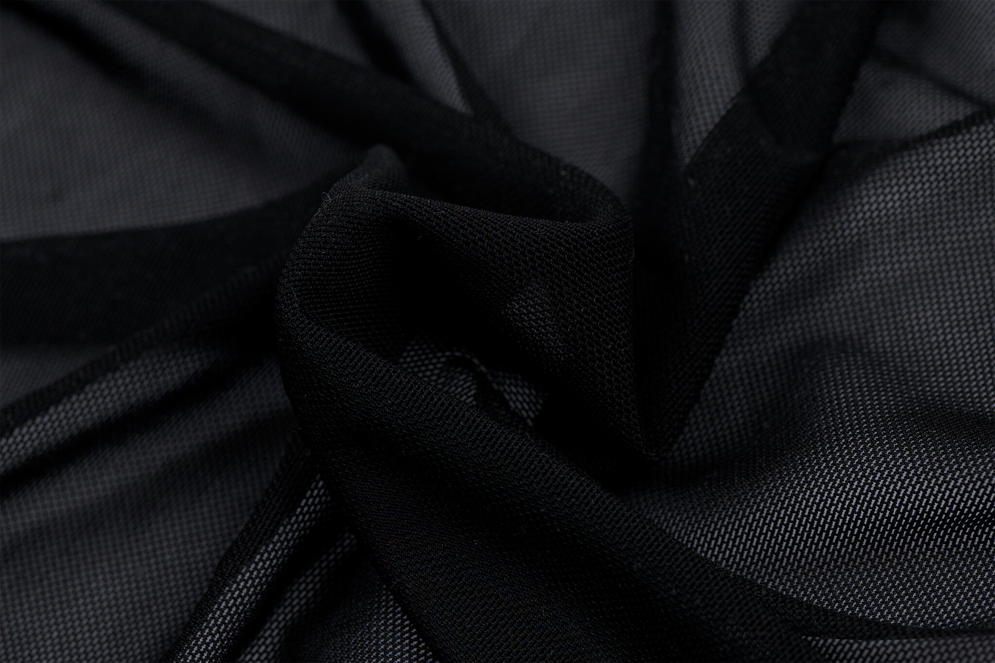 Mesh Stof Stretch Zwart