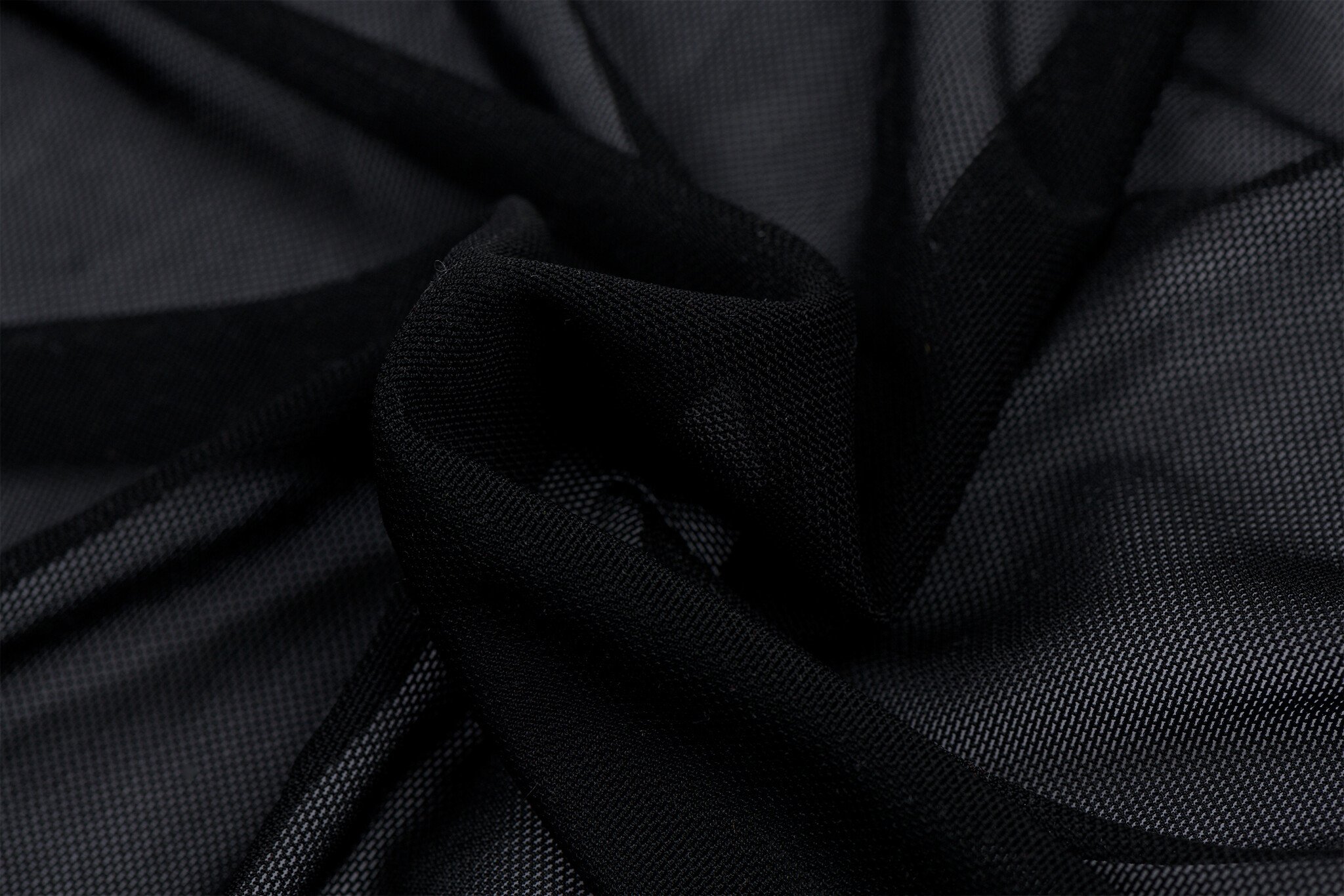 Mesh Stof Stretch Zwart