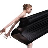 Mesh Stof Stretch Zwart