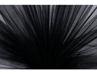 Bruidstule Stof Zwart 300CM Breed