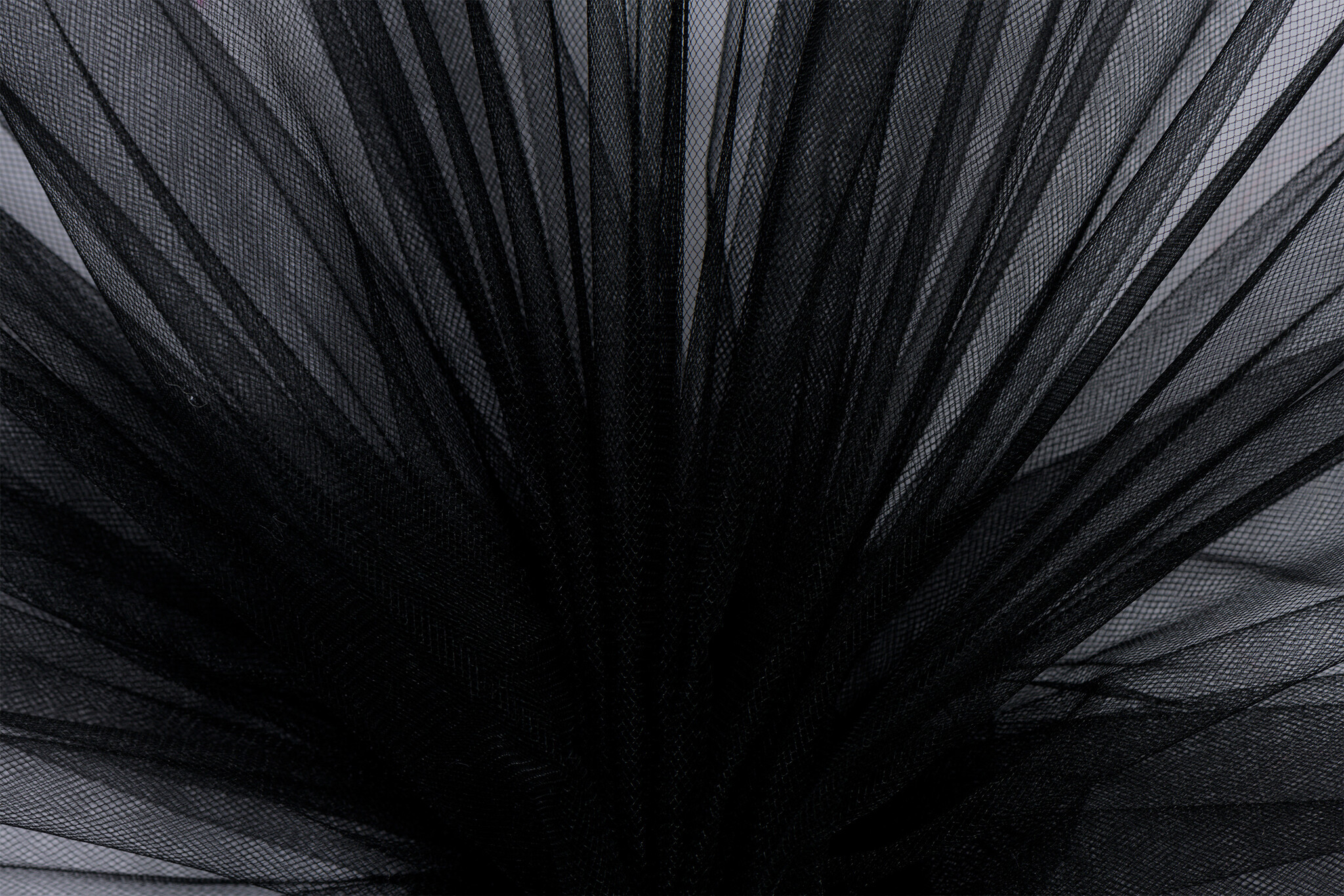 Bruidstule Stof Zwart 300CM Breed