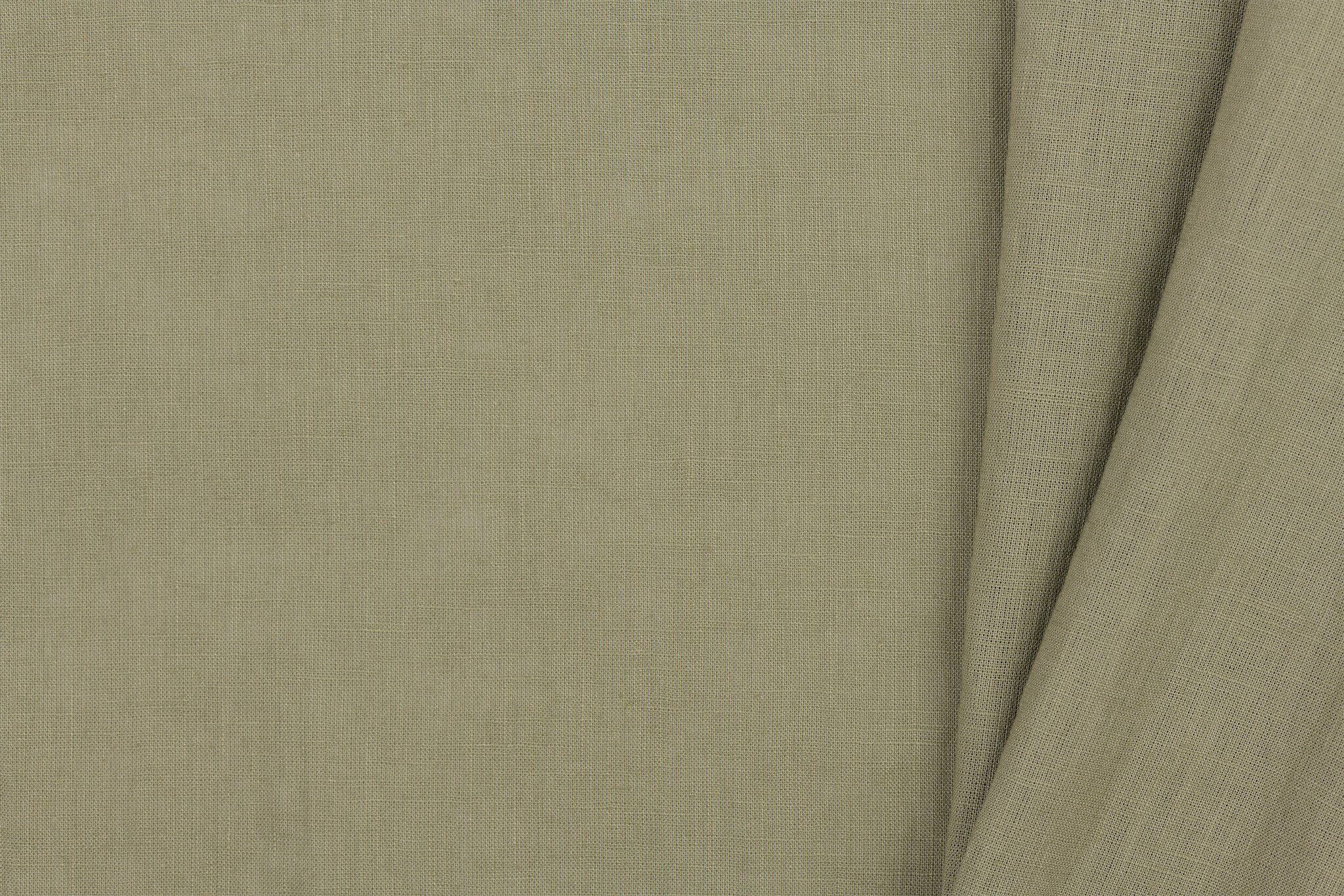 Gewassen Linnen Stof Olijf
