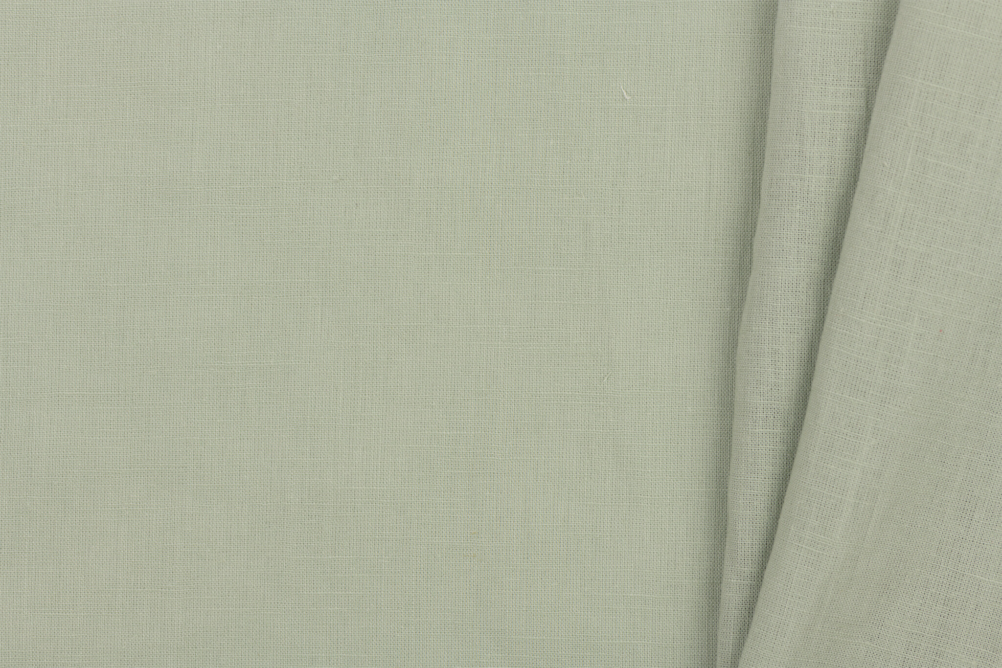 Gewassen Linnen Stof Dusty Groen