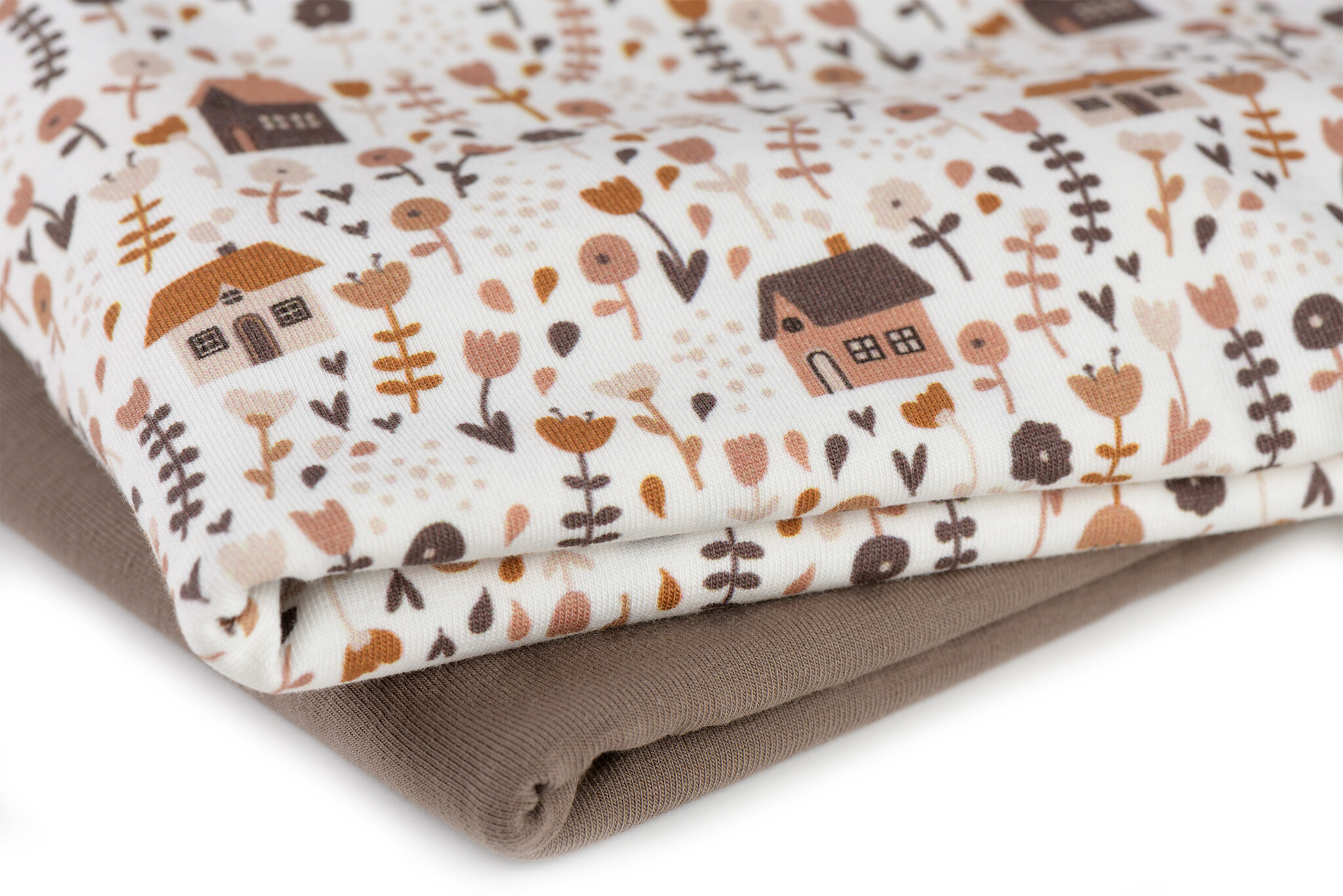 Jersey Katoen Print - Landelijke Bloementuin