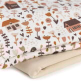 Jersey Katoen Print - Landelijke Bloementuin