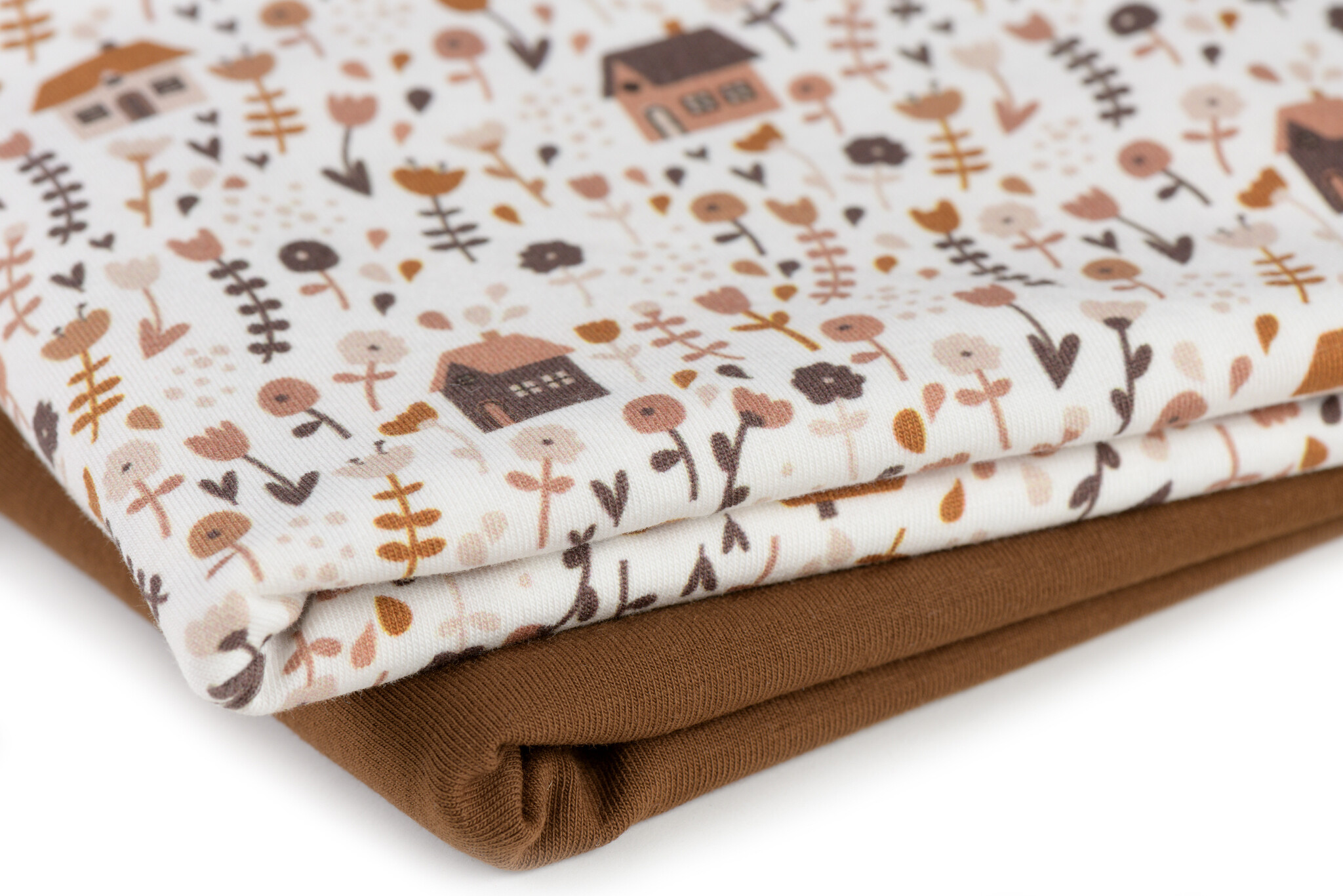 Jersey Katoen Print - Landelijke Bloementuin