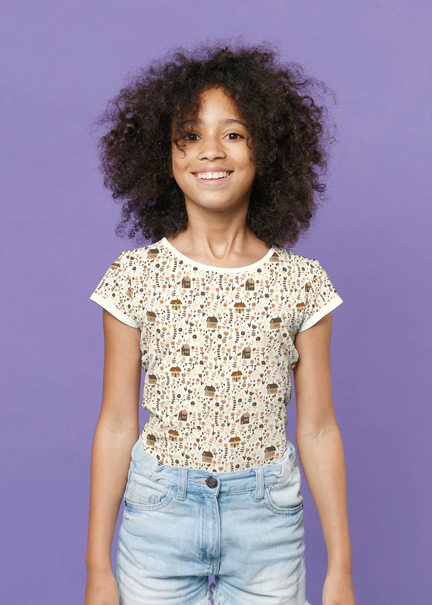 Jersey Katoen Print - Landelijke Bloementuin