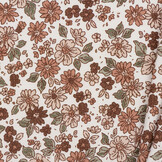 Jersey Katoen Stof - Natuur Bloemen