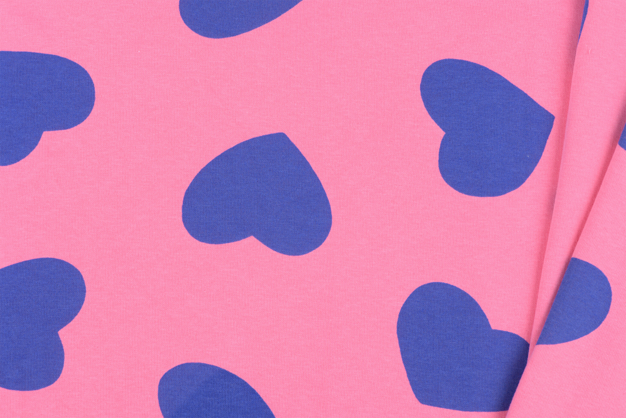 Jogging Stof met Hartjes Roze