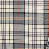 Schotse Ruit Stof Tartan Check Stretch Ecru - Grijs - Oranje