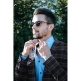 Schotse Ruit Stof Tartan Check Stretch Ecru - Grijs - Oranje