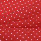 Katoen Poplin Mini Stip Rood