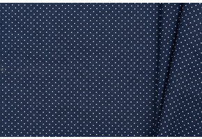 Katoen Poplin Mini Stip Donkerblauw