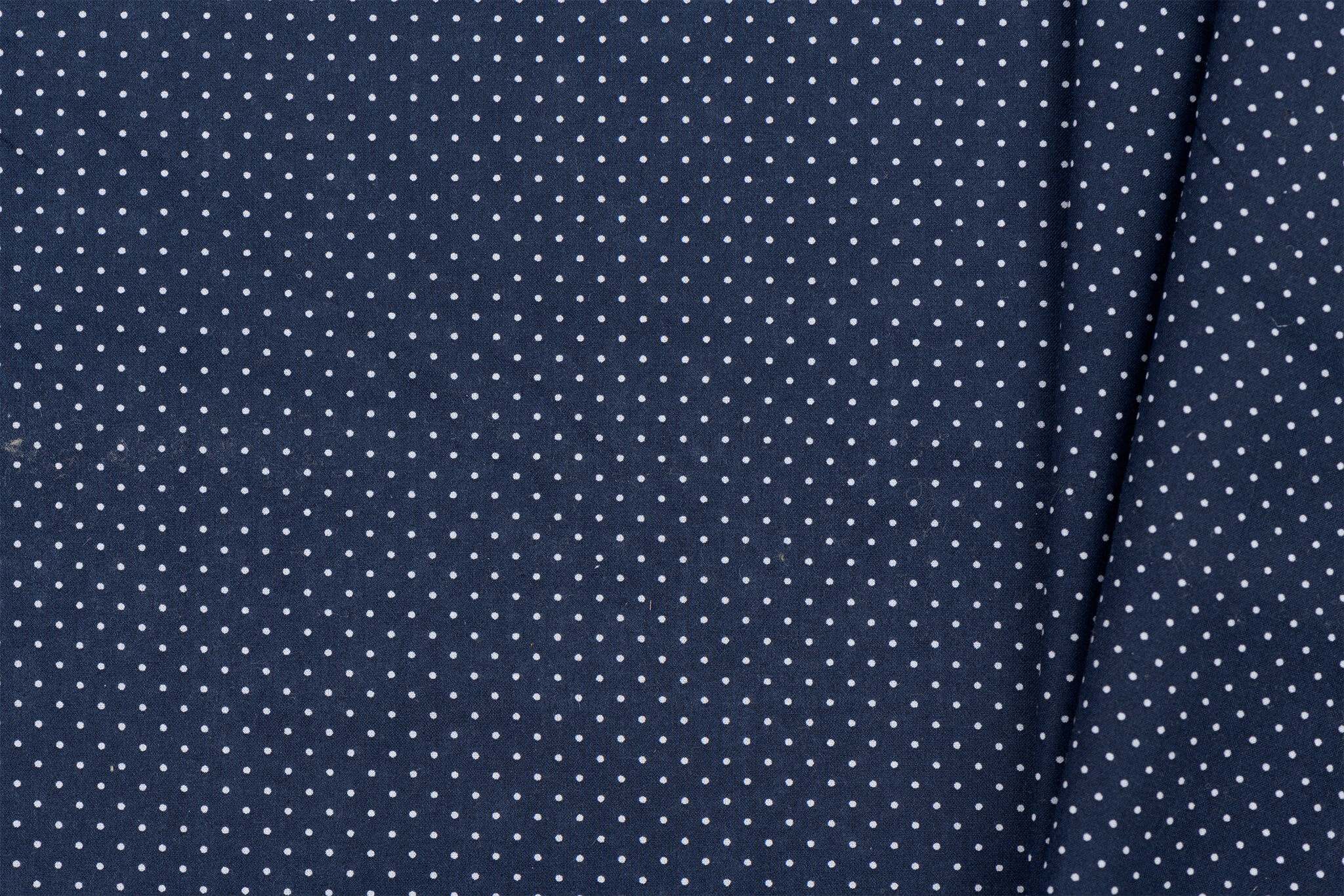 Katoen Poplin Mini Stip Donkerblauw