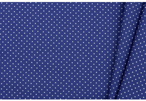 Katoen Poplin Mini Stip Kobalt