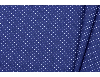 Katoen Poplin Mini Stip Kobalt