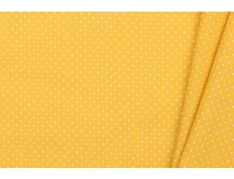 Katoen Poplin Mini Stip Geel