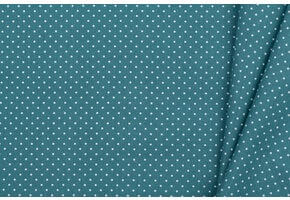 Katoen Poplin Mini Stip Petrol