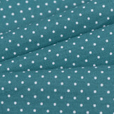 Katoen Poplin Mini Stip Petrol