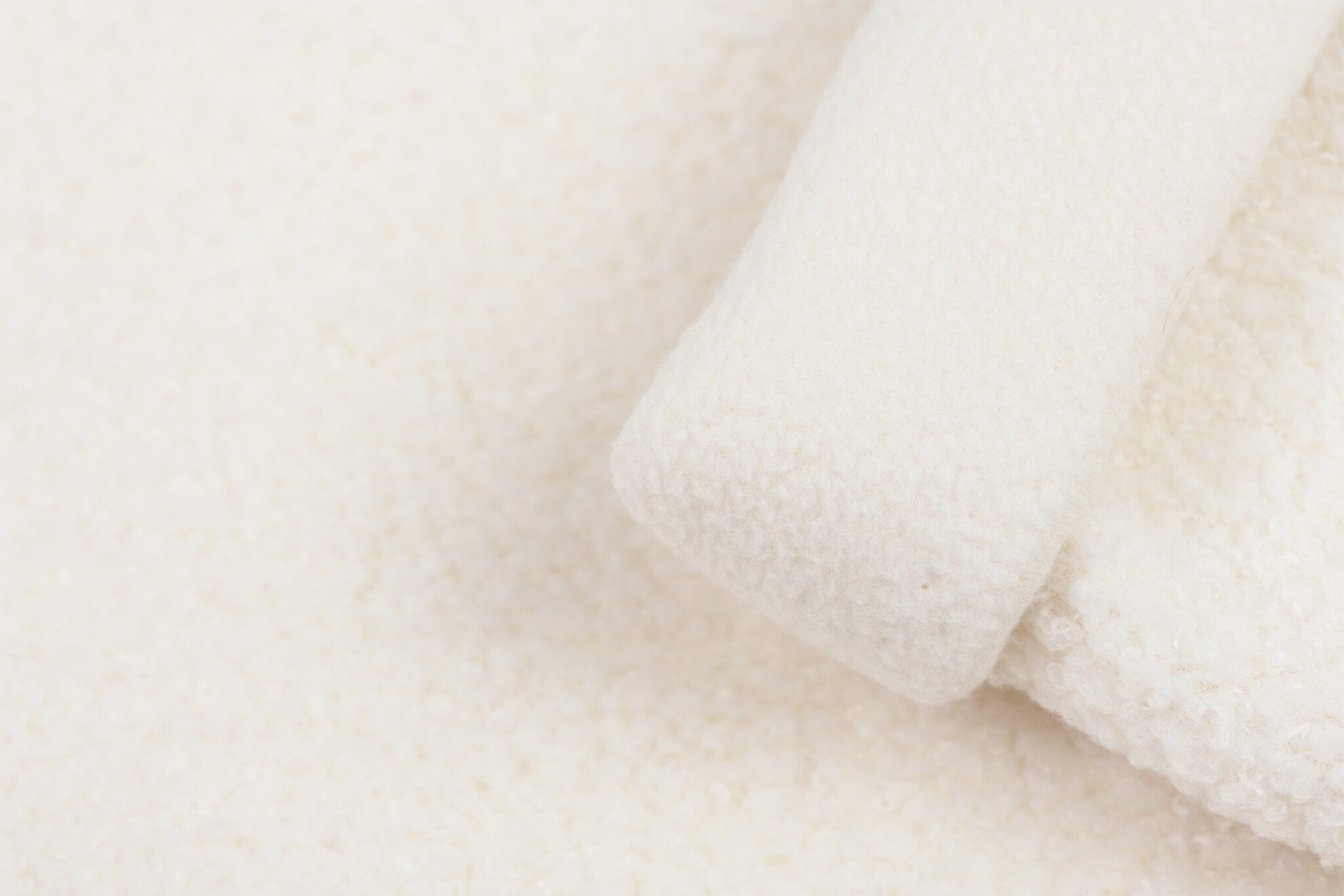 Teddy Fleece Doubleface Stof - Ecru