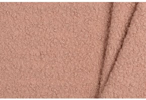 Boucle Stof Gekruld Licht Oud Roze