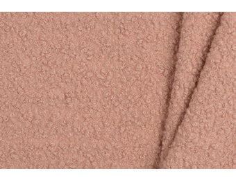 Boucle Stof Gekruld Licht Oud Roze