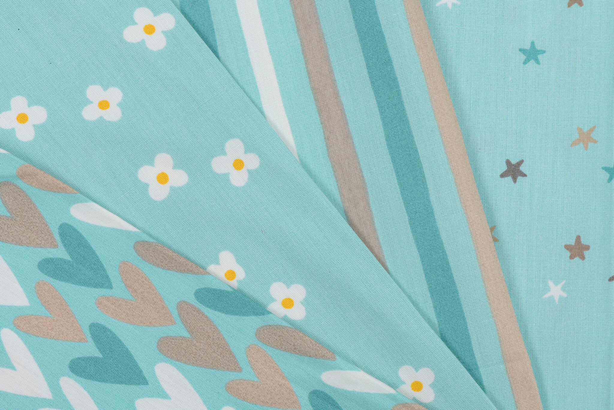 Katoen Poplin Stof TOFF - Streepjes Licht Mint