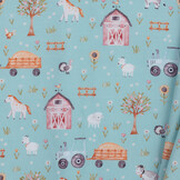 Katoen Poplin Stof TOFF - Boerderij Dusty Mint