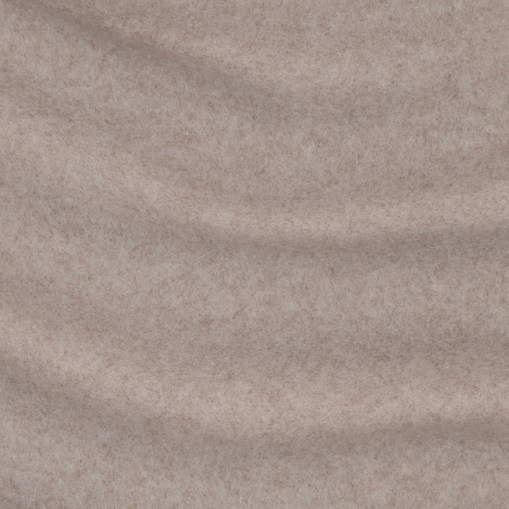 Organic Katoen Fleece Stof - Taupe Melange