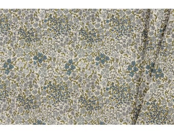 Rib Jersey Stof - Bloesemmix Jeans Blauw