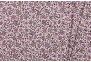 Rib Jersey Stof - Bloemenveld Lila