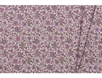 Rib Jersey Stof - Bloemenveld Lila