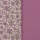 Rib Jersey Stof - Bloemenveld Lila