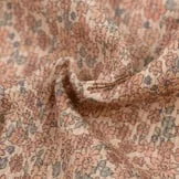 Rib Jersey Stof - Lieve Kleine Bloemen Cacao