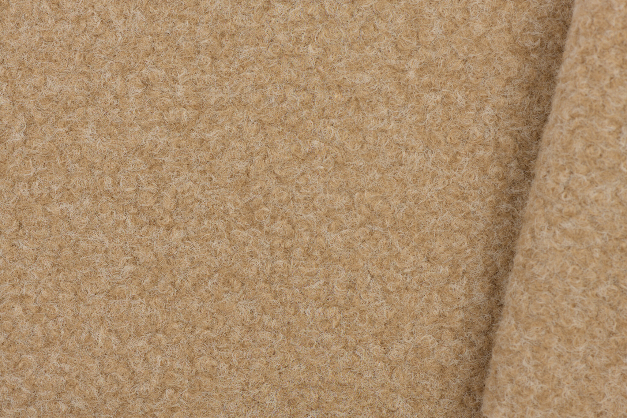 Boucle Stof Gekruld Gemeleerd Beige