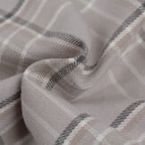 Katoen Flanel Stof Ruiten Kenza - Zandbeige