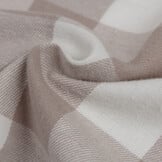 Katoen Flanel Stof Ruiten Kess - Zandbeige