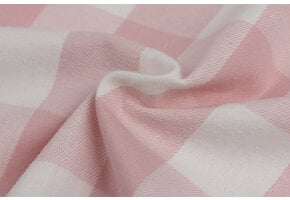 Katoen Flanel Stof Ruiten Kess - Oudroze