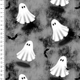 French Terry Stof Spooky Ghosts Halloween