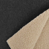 Teddy Denim Stof - Zwart