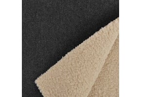 Teddy Denim Stof - Zwart