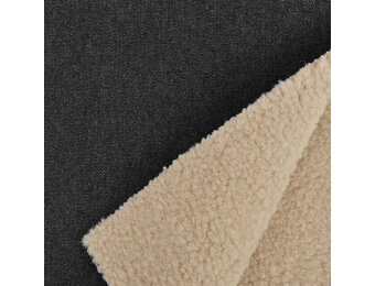 Teddy Denim Stof - Zwart