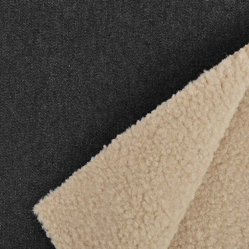 Teddy Denim Stof - Zwart