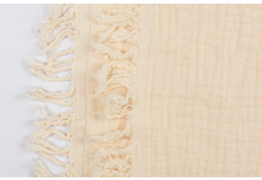 Franje 4-laags Mousseline Katoen Stof - Naturel