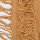 Franje 4-laags Mousseline Katoen Stof - Goudbruin