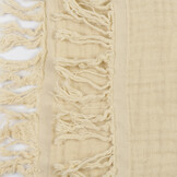 Franje 4-laags Mousseline Katoen Stof - Licht Beige