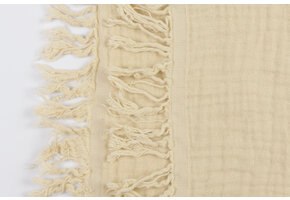 Franje 4-laags Mousseline Katoen Stof - Licht Beige