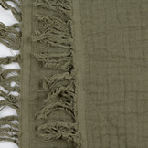 Franje 4-laags Mousseline Katoen Stof - Kaki Groen