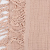 Franje 4-laags Mousseline Katoen Stof - Blosroze