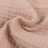 Franje 4-laags Mousseline Katoen Stof - Blosroze